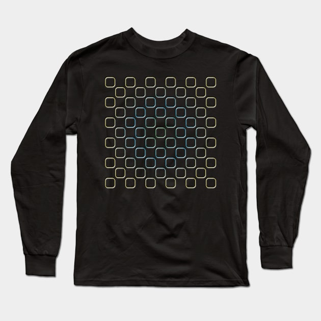 Embossed Square Motif 04 Long Sleeve T-Shirt by SanTees